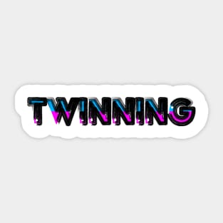 Twinning Blue and Pink Sticker